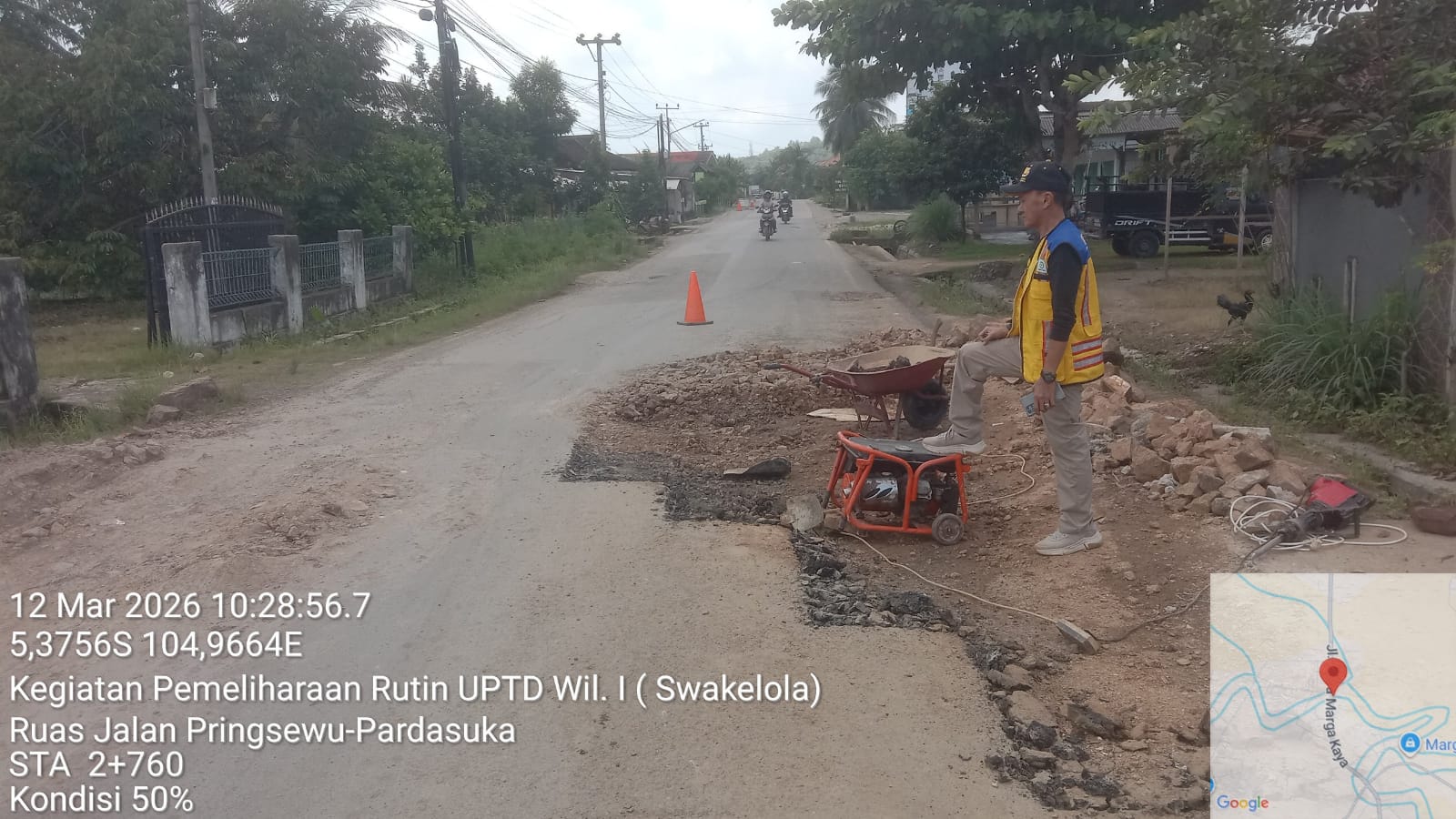 Perbaikan Jalan Dipercepat, Pemprov Lampung Pastikan Jalur Mudik Lebaran Lebih Aman